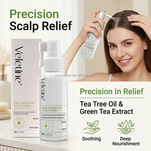 Spray Calmante para el Cuero Cabelludo con Aceite de Ricino y Extracto de Té Verde, Esencia Nutritiva Intensa para el Cuero Cabelludo Seco, Cuidado Capilar Profesional 80ml - Product Image 1