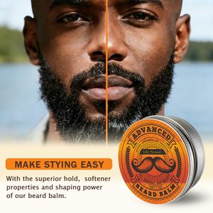 Baume à <span class=keywords><strong>barbe</strong></span> pour homme à tenue forte, nourrissant, biologique, à base d'huile d'argan et de jojoba, de beurre de karité, à base de plantes, best-seller, marque privée - Product Image 4