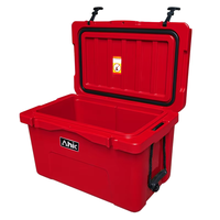 Glacière rigide portable AH45 avec poignées en corde pour le camping, la pêche et les pique-niques