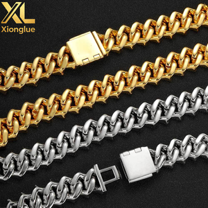 <b>Iced</b> <b>Out</b> Mens 18mm Miami Cuban Link Thick <b>Chain</b> Necklace Bling CZ 3 Row <b>Chains</b> Male Female Rapper Jewelries - Product Image 5