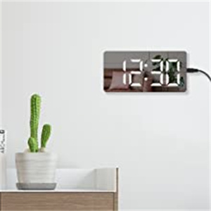 Đồng Hồ Báo Thức Kỹ Thuật Số Đồng Hồ LED Treo Tường Để Bàn 2 Cổng USB Tự Động Báo Lại Cảm Ứng Điện Tử - Product Image 6
