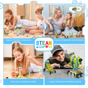 Robot Master Premium 200-In-<span class=keywords><strong>1</strong></span> Stamonderwijs Bouwsteen Set Elektronische Abs Plastic Voor Coderingsrobot Voor Kinderen Van 6 Jaar - Product Image 5