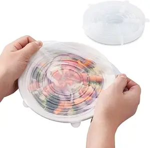 Wholesale Microwave Various Sizes Reusable Durable Silicone Stretch Lids Bowl Food Storage Cover