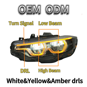 <span class=keywords><strong>Faro</strong></span> Delantero Auto V2 Ikon Iconic 1:1 de Tres Colores para <span class=keywords><strong>BMW</strong></span> <span class=keywords><strong>Serie</strong></span> <span class=keywords><strong>4</strong></span> F32 F33 F36 F80 M3 M4 F82 2013-2019, Amarillo, Blanco, Ámbar, DRL - Product Image 2