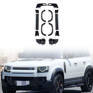 Cheap Wholesale <b>Black</b> Bodykit <b>Wrap</b> Angle Side Skirts Door Trim Panel Wheel Arch for Land Rover Defender 90 - Product Image 1