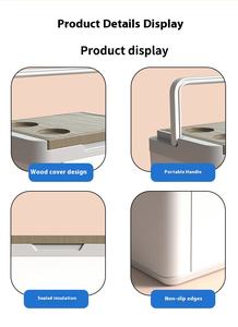 Kotak pendingin kayu padat terisolasi 14L tutup cetak kesejahteraan perusahaan luar ruangan mobil bagasi penyimpanan makanan untuk Festival Musim Semi didinginkan - Product Image 3