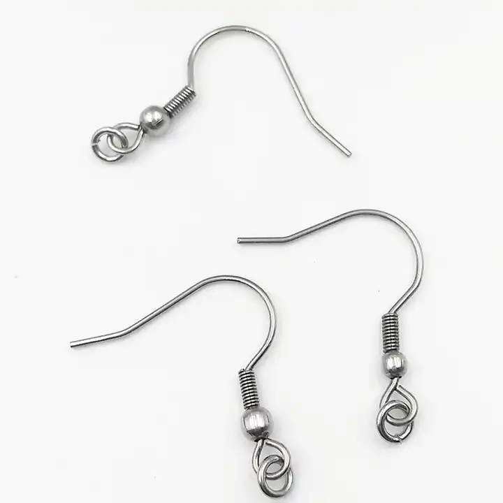 100pcs 21*23mm silver stainless steel earring