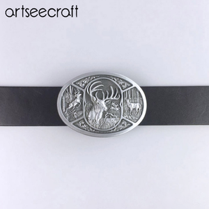 Directo de fábrica Estilo retro Clásico Occidental Aleación de zinc Hebilla de cinturón ELK Diseño en relieve - Product Image 6