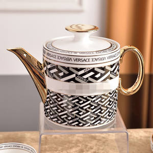 Service à thé en porcelaine fine de luxe, 15 pièces, pour le thé de l'après-midi, théière, tasses et soucoupes, ensemble à café - Product Image 3