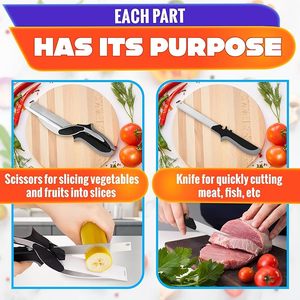 Vegetable Chopper <b>Kitchen</b> <b>Scissors</b> Vegetable <b>Scissors</b> Food Cutter Quick Vegetable Cutter Knife Fruit Cutter Tools - Product Image 4