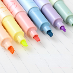 Resaltador de frutas de dibujos animados, rotulador de Color para pintura de grafiti, Resaltadores de papelería de oficina, 6 colores - Product Image 4