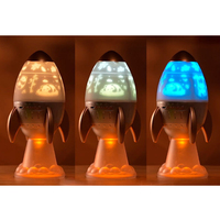 Projecteur d'étoiles Rocket Galaxy avec haut-parleur musical, lampe planète à changement de couleur, décoration de chambre, cadeau spatial pour enfants