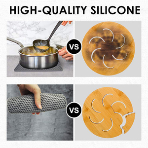 Classic Multipurpose Food Grade Eco-Friendly Silicone <b>Trivet</b> Non-Slip Heat Resistant for Countertops and Spoon Rest - Product Image 5