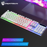 Clavier et souris de jeu filaires, directement de l'usine |   Combo périphérique USB lumineux, modèle privé Panson Punk OEM