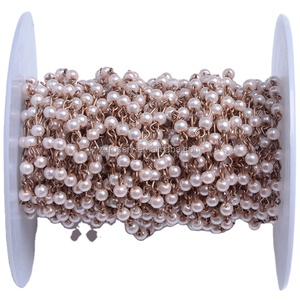 <span class=keywords><strong>Fil</strong></span> de cuivre Antique enveloppé, 4mm, chaîne perlée, emballage en rouleau, offre spéciale - Product Image 1