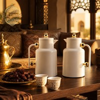 Carafe Thermique Isolée Premium pour Café Arabe, Pot Dallah de Luxe, Rétention de Température 24H, Bouteille Isotherme Sous Vide pour Décoration Intérieure