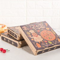 Boîte à pizza jetable personnalisée 8/9/10/12/16/18 pouces emballage à emporter en forme de tuile pour crème pour le visage