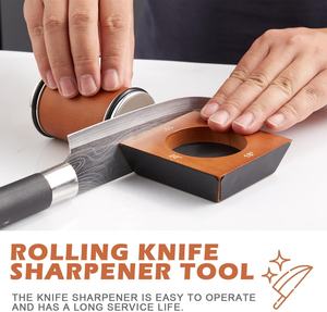 Custom Logo Roller <strong>Knife</strong> <strong>Sharpener</strong> 4 Angles Walnut Wood Professional Adjustable Magnetic Diamond <strong>Knife</strong> <strong>Rolling</strong> <strong>Sharpener</strong> Kit - Product Image 4