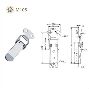 Mild SteelラッチとブラックパワーコーティングM105 - Product Image 5