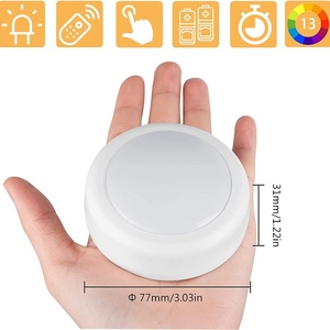 Luz LED táctil para armario, funciona con pilas 3AA, luz LED RGB para debajo del gabinete, con control remoto - Product Image 6