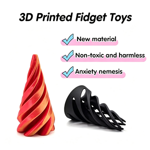 3D打印螺旋锥玩具 不可能金字塔穿孔雕塑 穿金字塔玩具 减压螺丝玩具 - Product Image 2