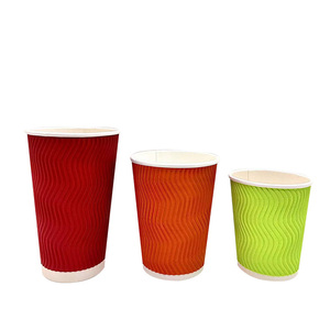Wholesale Hot Sell Biodegradable Eco-Friendly Plain Color Disposable <b>Paper</b> Cup Handle Custom Print Food Grade for Hot Coffee Tea - Product Image 2
