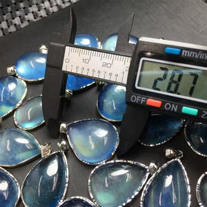 งานฝีมือคริสตัลควอตซ์บำบัดแบบขายส่ง เงินแท้ 925 พร้อมจี้อะความารีนสำหรับตกแต่ง - Product Image 3