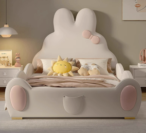 Хит продаж, односпальная кровать <span class=keywords><strong>Hello</strong></span> <span class=keywords><strong>Kitty</strong></span> Loft 1,5 м с хранилищем для спальни для девочек, новый дизайн, деревянная мультяшная кровать - Product Image 5