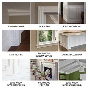 Modelado <span class=keywords><strong>de</strong></span> <span class=keywords><strong>yeso</strong></span> <span class=keywords><strong>de</strong></span> madera, superficie <span class=keywords><strong>de</strong></span> luz blanca personalizada, protección del medio ambiente, modelado decorativo <span class=keywords><strong>de</strong></span> madera maciza - Product Image 4