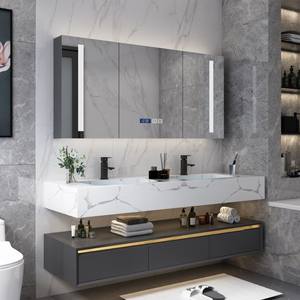 84英寸浴室橱柜镜子梳妆台酒店浴室梳妆台厂家双水槽 - Product Image 5