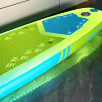 Planche de paddle lumineuse 500D 1000D avec éclairage LED, planche de surf gonflable lumineuse