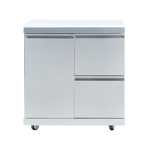 Planche à découper amovible pour armoire extérieure - Surface en teck résistante au <span class=keywords><strong>lave</strong></span>-<span class=keywords><strong>vaisselle</strong></span> avec canal de récupération des jus - Product Image 3