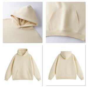 Sudadera con Capucha Unisex de Lujo con Logotipo Personalizado, Estilo Holgado, Tejido Francés Grueso, Ropa Urbana Hip Hop para Hombre - Product Image 3