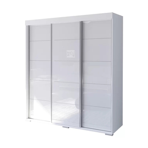 Meubles de chambre minimalistes, armoire à vêtements avec porte coulissante, lit en bois laqué, meubles en kit, armoire <span class=keywords><strong>pas</strong></span> chère - Product Image 3