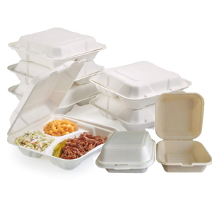 8ich-3 ngăn lấy ra container mía bã mía vỏ sò bã mía bao bì vỏ sò - Product Image 6