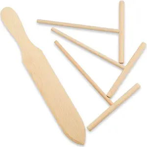 Ensemble d'épandeurs et spatule en crêpe, 4 pièces, accessoires traditionnels de Style chinois en bois de hêtre, écarteur en forme de T, 2020 - Product Image 1