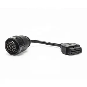 Rups 14pin Naar Obd Obd2 16pin Diagnostische Connector Adapter Kabel Voor Kat Graafmachine Vrachtwagen