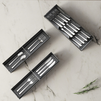 Vente chaude Couverts Plateau Organisateurs Armoires De Cuisine Organisateur Tiroir Diviseurs pour Couverts DCH1542B/1547B