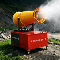 Canon à brouillard de 60 m avec double tête de pulvérisation / Zone de couverture étendue pour entrepôts à grande portée / cours d'entreposage ouverts