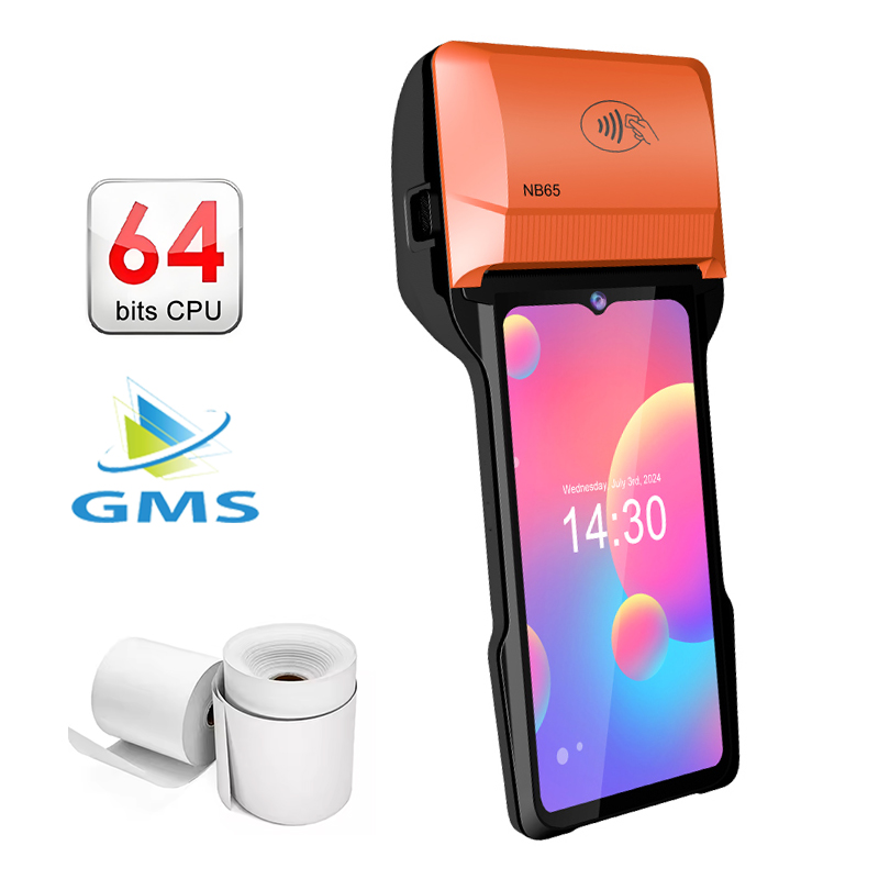 A14 GMS + 64-битный процессор 80 мм Принтер 2D сканер ручной Pos с чипом T606 с NFC/чип-считывателем карт для розничной торговли и ресторана