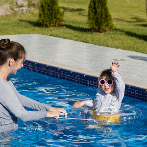 ห่วงยางเป่าลมสำหรับเด็กแบบนั่ง (WC-W14) ห่วงยางว่ายน้ำสำหรับเด็กทารกแบบนั่งพร้อมเบาะรองด้านข้างแบบมีกลิตเตอร์ภายใน - Product Image 6