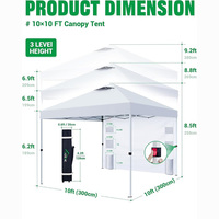 Carpas Plegables Blancas para Exteriores de Nuevo Estilo 2x2 2x3 3x3 3x4 3x4.5 3x6, Precio de Fábrica para Eventos, Ferias Comerciales y Fiestas