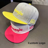 Topi Baseball Snapback 6 Panel Bordir 3D Logo Kustom Grosir, Pinggiran Datar, Dapat Disesuaikan, Gaya Hip Hop, Pria Wanita