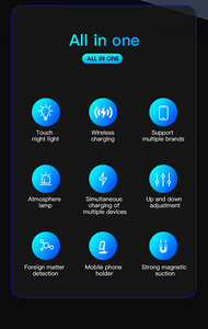 Chargeur sans fil magnétique 3 en 1 avec lumière LED, charge rapide 15W, chargeur sans fil pour iPhone Samsung - Product Image 6
