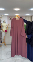 Nouvelle conception, qualité supérieure, abaya élégante et modeste, abaya en polyester de couleur unie, bonnes coutures, robe musulmane pour femmes