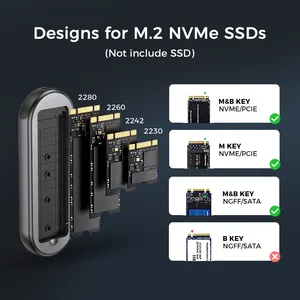 最新のトレンディなアルミニウム合金10Gbpsテラバイト高ストレージ容量USBCポータブル外部NVMeM.2 SSD for iPhone 15 ProMax