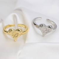 Bague en laiton plaqué or 18 carats PVD, étanche, taille ajustable, tendance, pour femme
