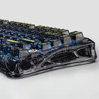 Clavier mécanique GravaStar Mercury K1 Lite sans fil et filaire, tri-mode, avec joint, personnalisé, transparent, noir, blanc neige
