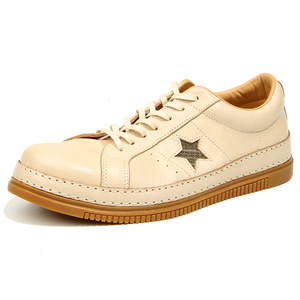 Zapatillas de cuero Golden Goose 310-3 con ribete de cuero, ligeramente desgastadas, color blanco envejecido, zapatillas de moda para <span class=keywords><strong>hombre</strong></span>, calzado informal y moderno para <span class=keywords><strong>hombre</strong></span>. - Product Image 1