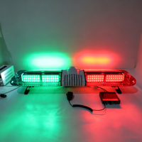 Barre lumineuse d'avertissement de circulation à LED verte et rouge haute luminosité BIAOCHI 47'' 1,2 m pour toit de voiture, camion, sirène, klaxon, haut-parleur